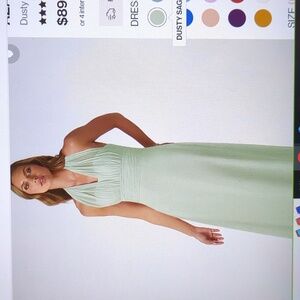 Azazie Fifi Convertible dress in Dusty Sage size A10